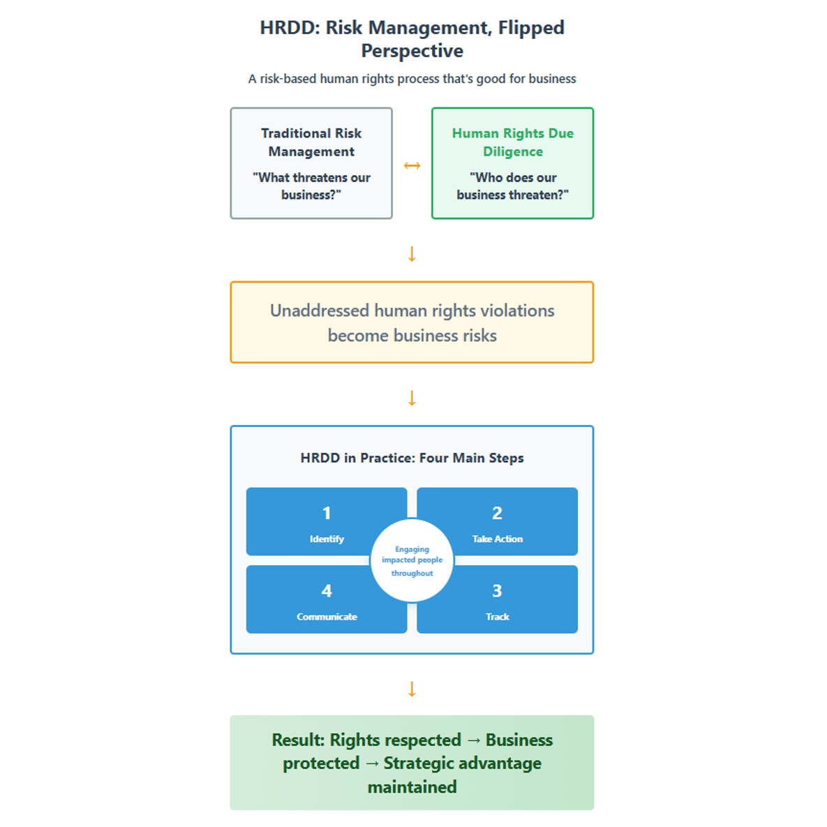 Human Rights Due Diligence Risk Management, Flipped Perspective