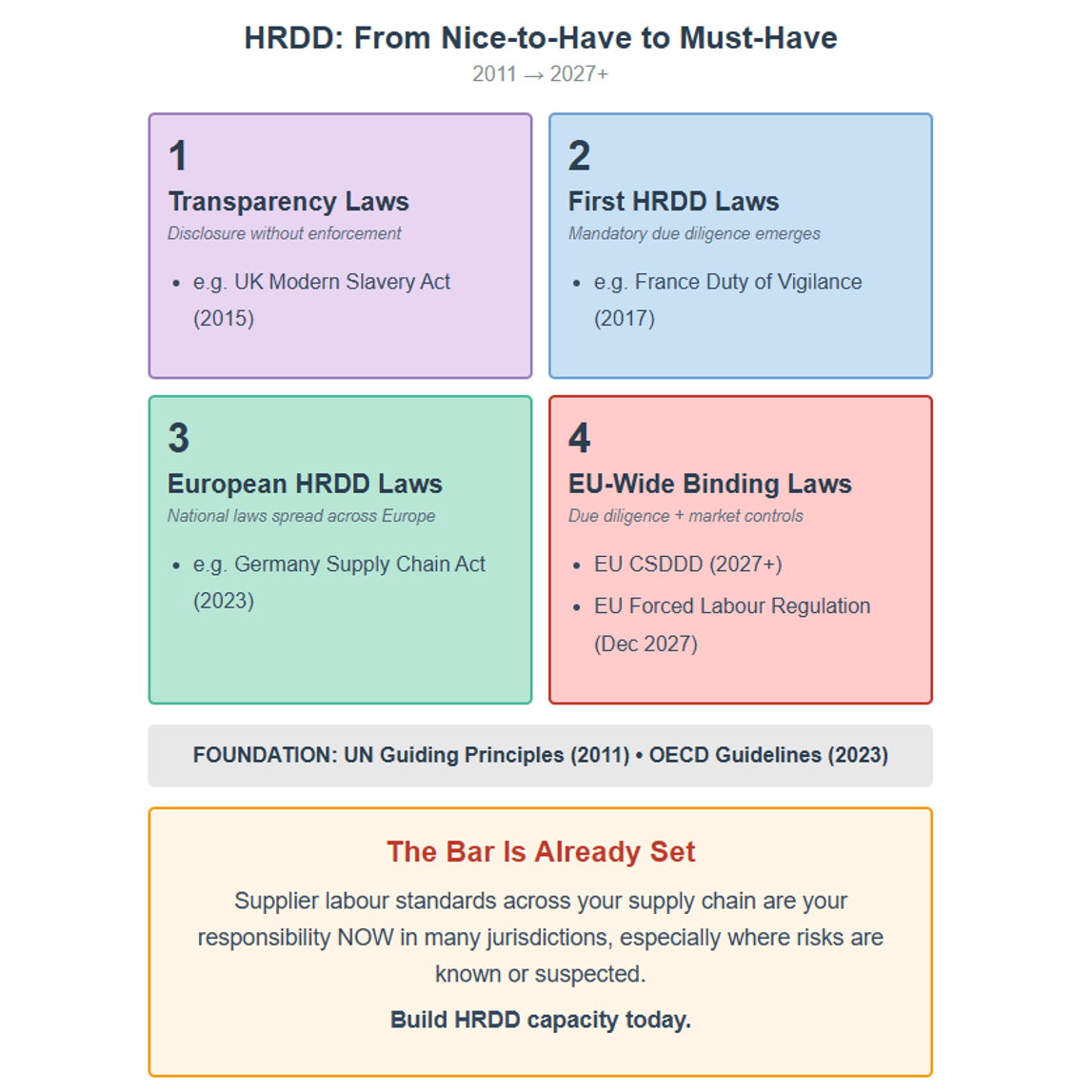 HRDD: From Nice-to-Have to Must-Have From Voluntary to Binding Law